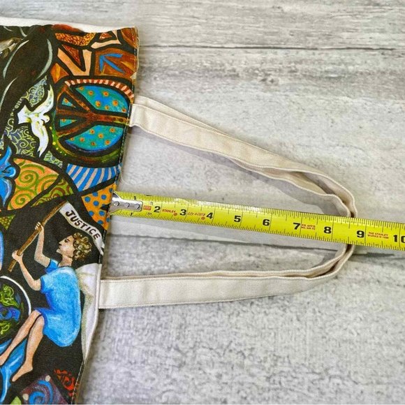 New True Religion Canvas Bag Graffiti Art Tote Shopper Carryall Overnight Travel - Picture 3 of 6